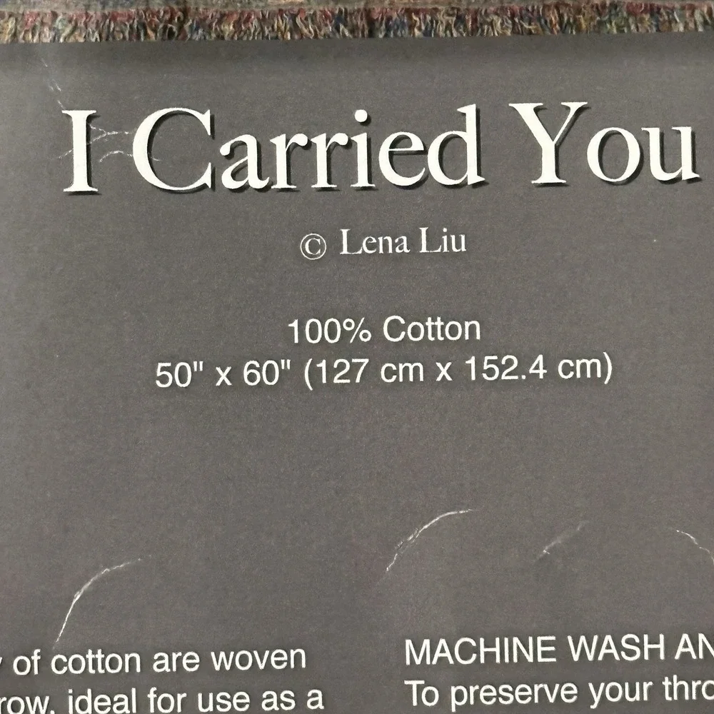 I Carried You Inspirational‎ Throw Blanket Lena Liu 50